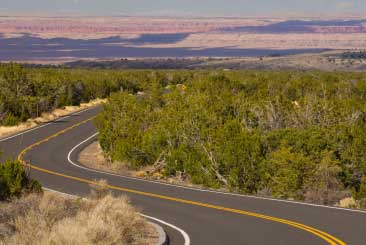 Road painted desert arizona