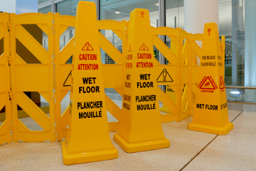 Wet floor warning