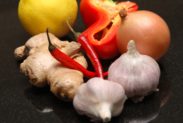 Garlic ginger pepper